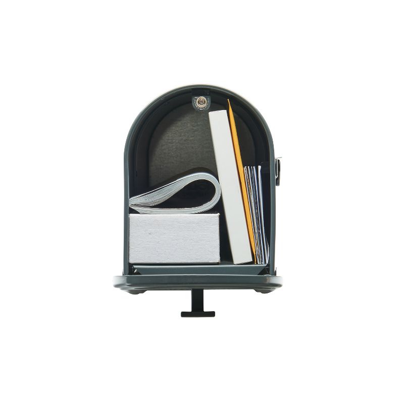Gibraltar Mailboxes Edson Post Mount Mailbox Gray