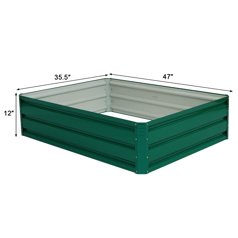 Costway 47"x35.5" Patio Raised Garden Bed Vegetable Flower Plant Dark Green New