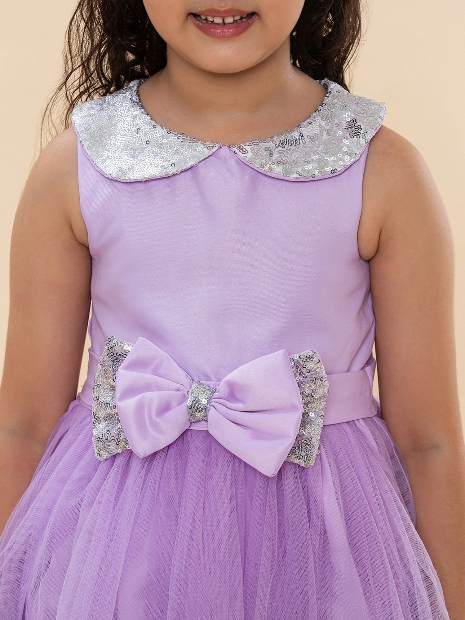 A.T.U.N. Kids Mauve Sequence Avery Dress