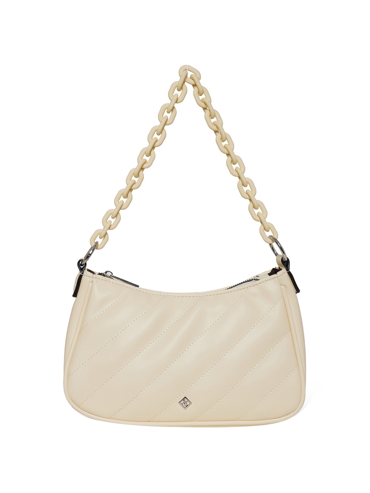 Call It Spring AURAA740 Beige Quilted Medium Sling Handbag