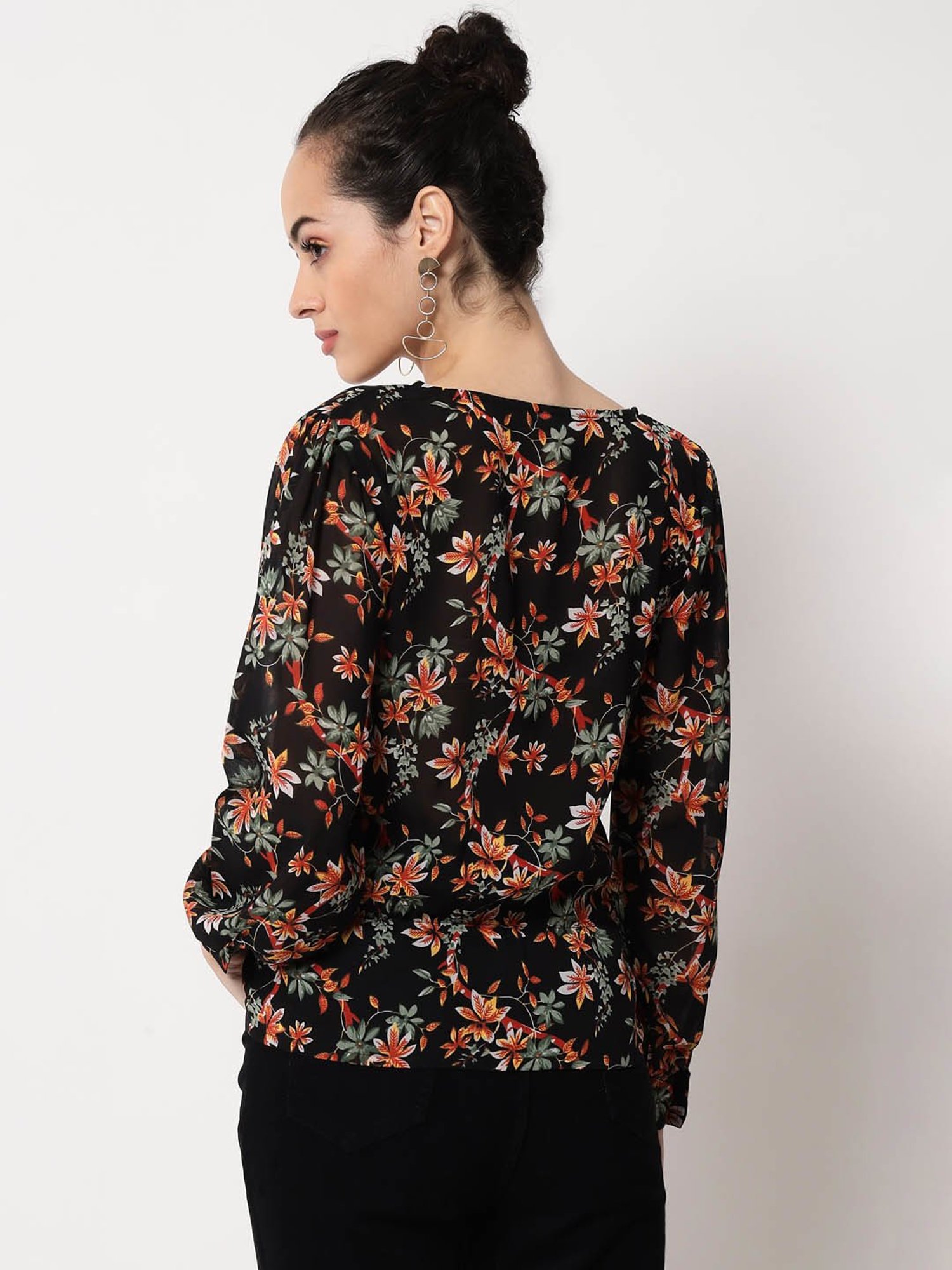 Trend Arrest Black Floral Print Shirt