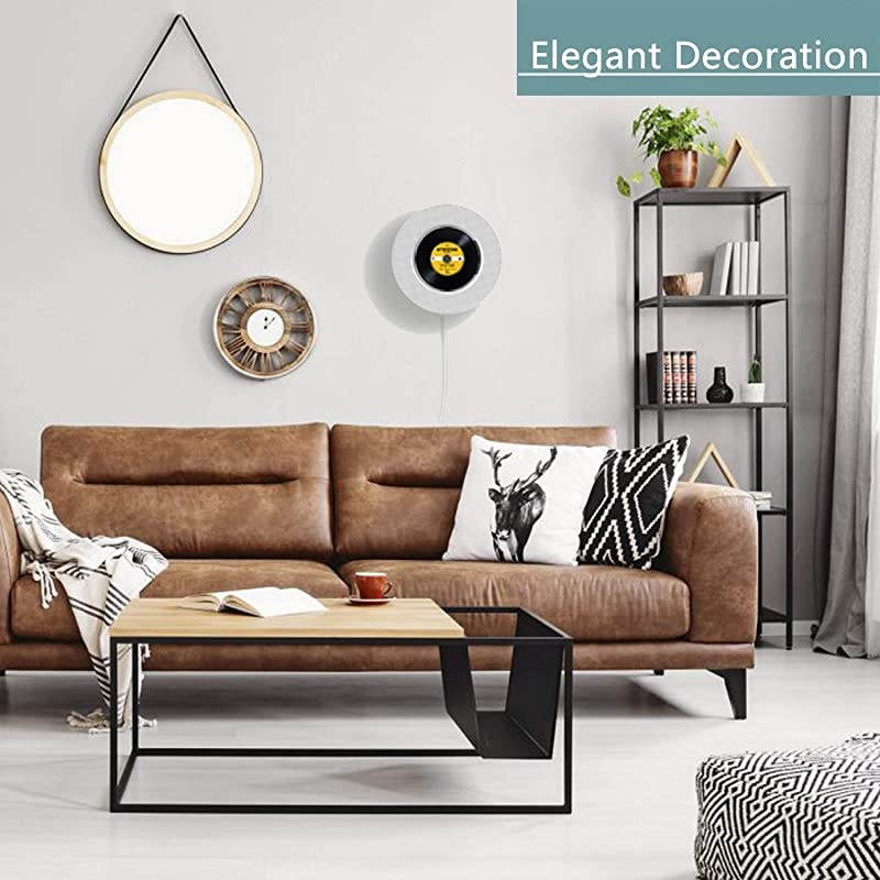 Upgraded Portable CD Player with Bluetooth FM Radio Wall Mountable CD Music Player with IR Remote Control Builtin HiFi Speakers Support CD USB TF AUX Input Ideal for Gift and Home Decor
