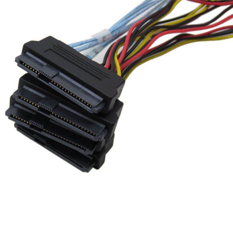 Weastlinks SAS SATA CABLE Mini SAS 4x Mini SAS26P SFF-8088 to 4 SFF-8482 SAS29P SAS Power Cabe