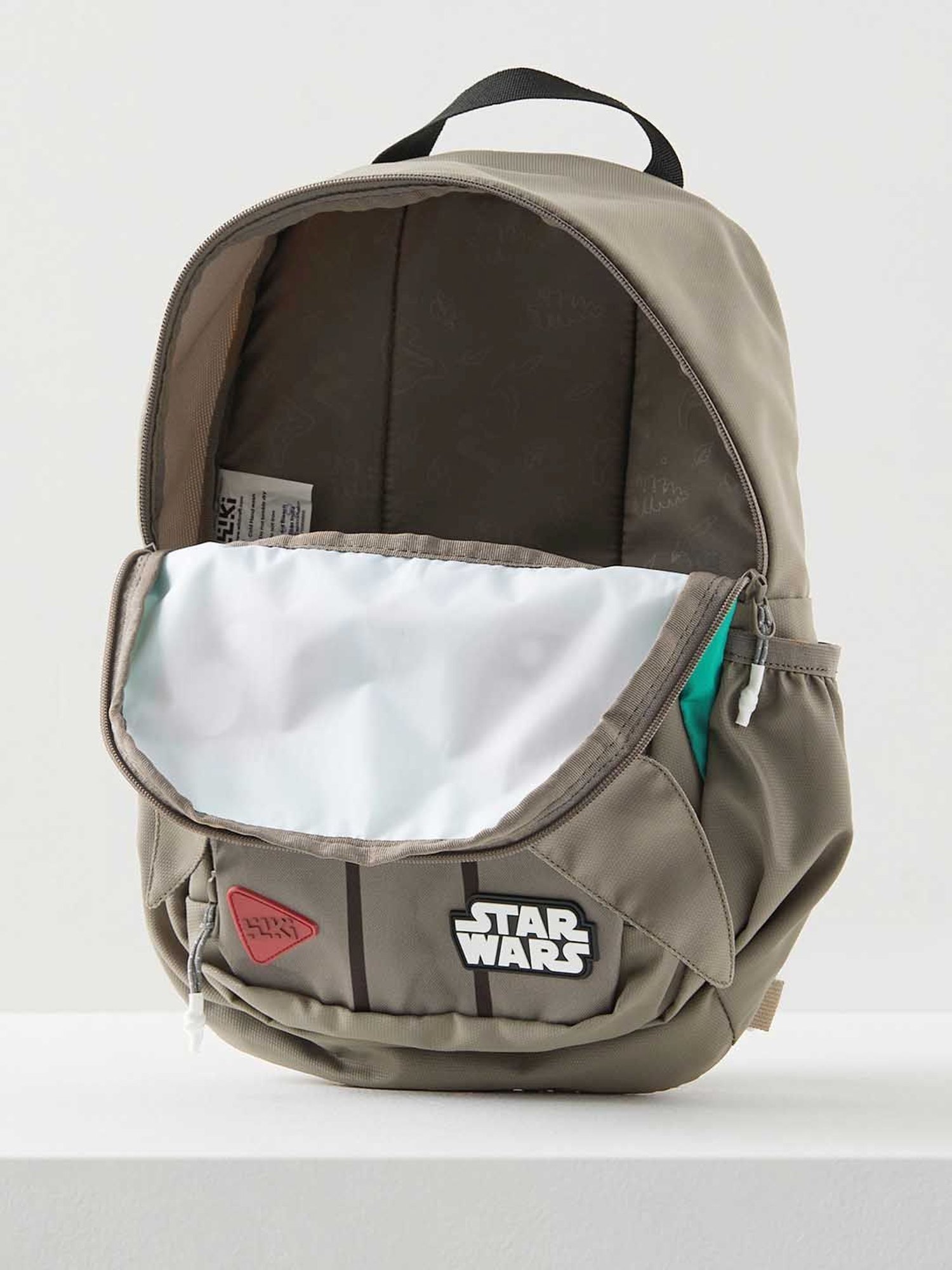 Wiki Back to School Champ 1 Beige & Green Polyester Printed Backpack - 11 Ltrs