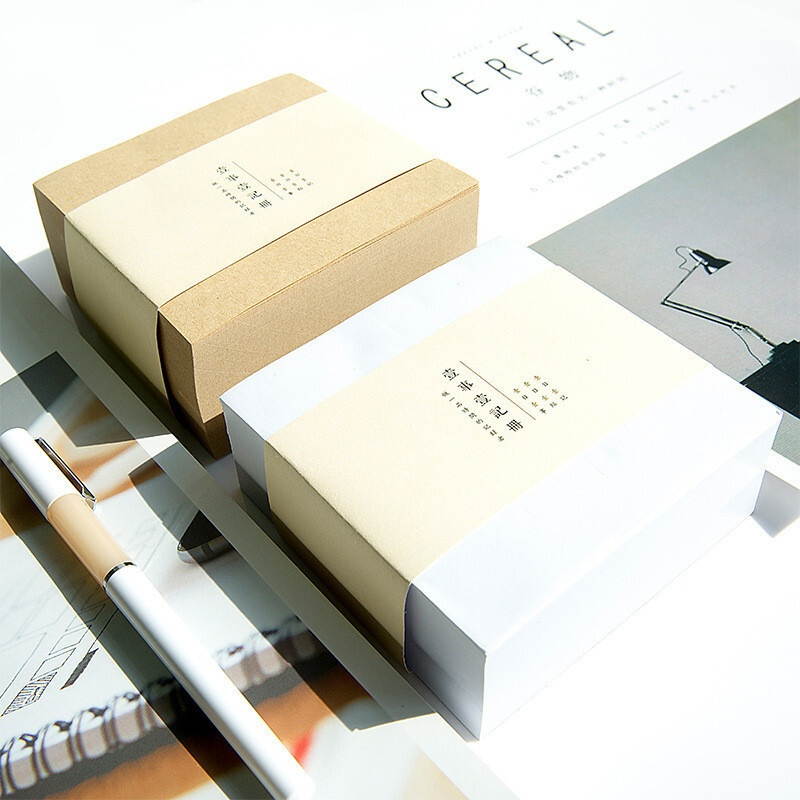 1 Piece Thickened Square Bricks Notes N times Sticky Notes Simple Stationery Blank Tearable Notes Adhesive Sticky Notes 400 Sheets/set 0732 White/N times sticky notes