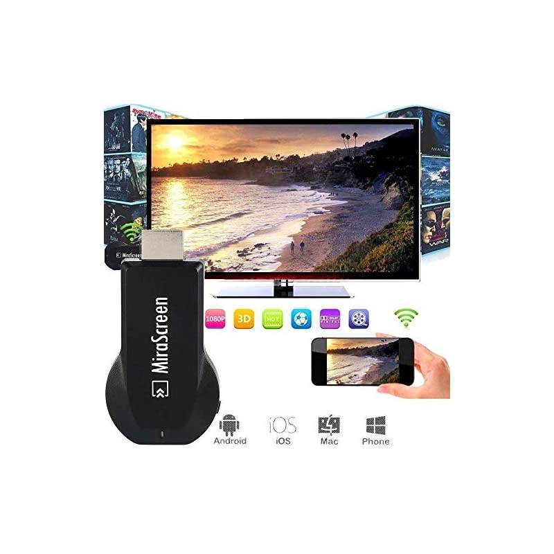 Wireless Display Receiver WiFi Dongle 1080P HDMI Converter AV Adapter Cable for Connect Samsung Galaxy S6S7S7 Edge Tablet to HD TV