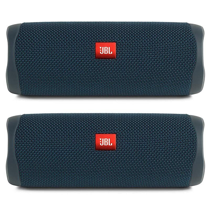 Flip 5 Waterproof Portable Wireless Bluetooth Speaker Bundle Pair Blue