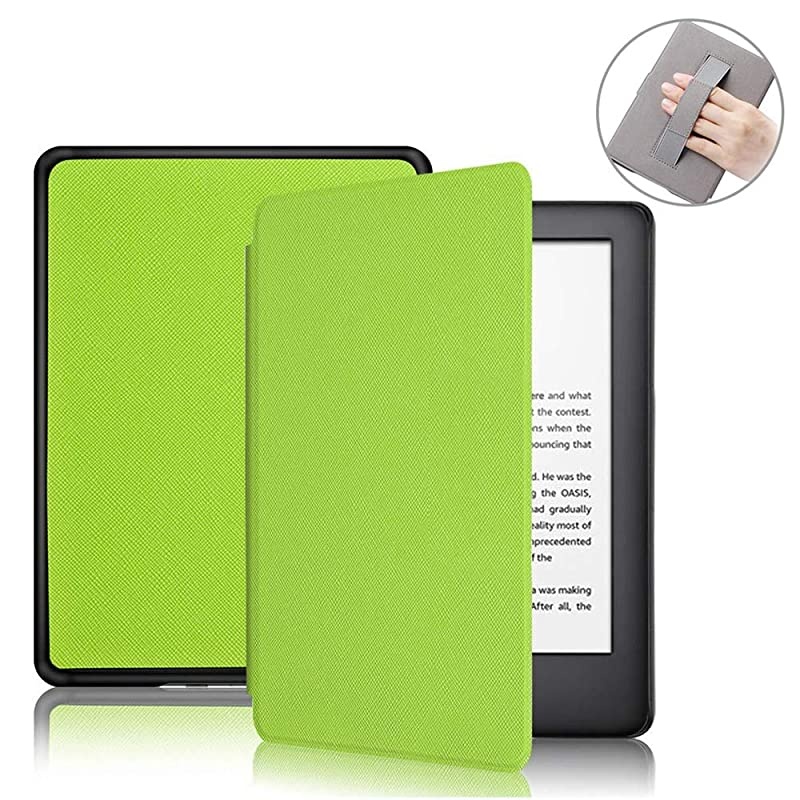 All New Kindle Case 10th Generation 6.0-inch 2019 Leather Cover with Hand Strap Slim Fit Lightweight [Auto Wake/Sleep Function] Case for  Kindle 10th Gen J9G29R Edition