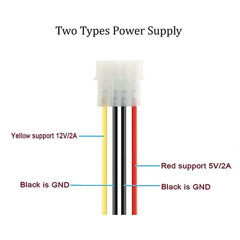5Pack 4 Pin Molex to 15 Pin SATA Power Cable Adapter for IDE 8 Inches