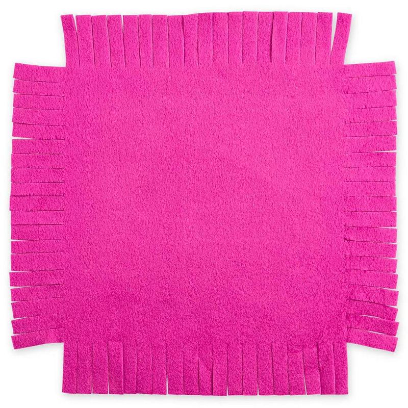 HearthSong - Fleece Starry Sky Knot-A-Quilt No-Sew Craft Kit for Kids, Includes Pre-Cut Fleece Squares and Instructions