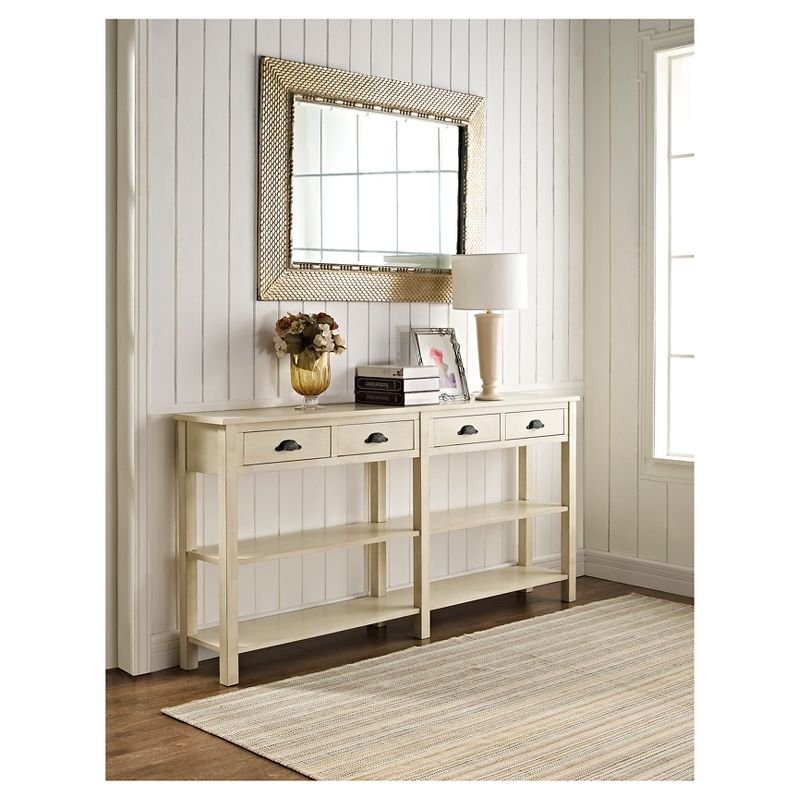 Lauren Console Cream Crackle - Powell Company