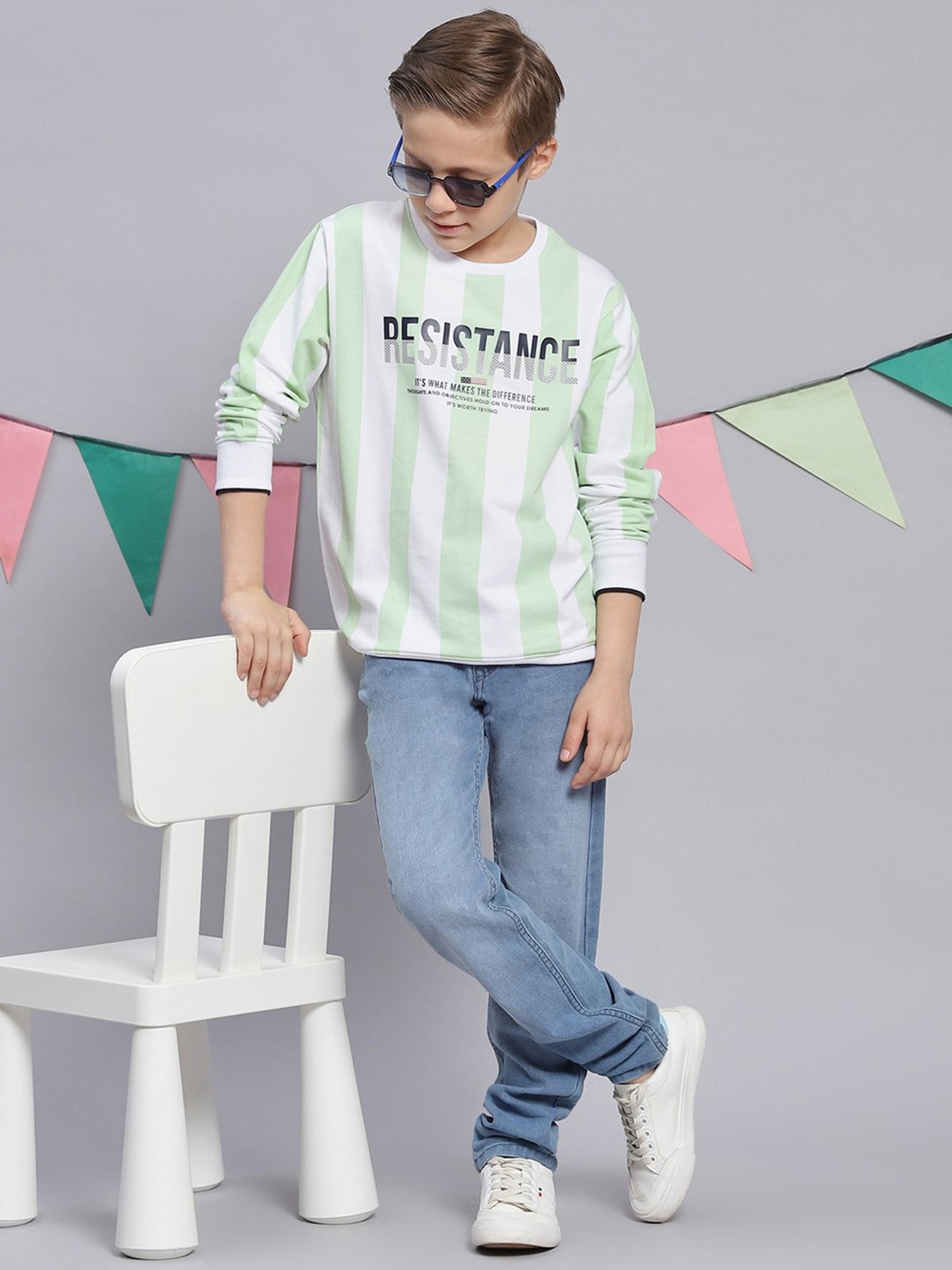 Mothercare Kids Navy Embellished Full Sleeves Sweatshirt