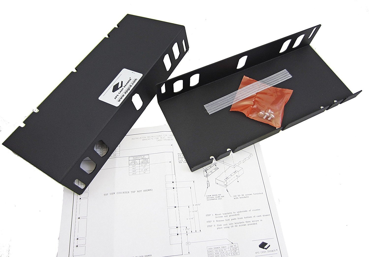 UNDER COUNTER MOUNTING BRACKETS