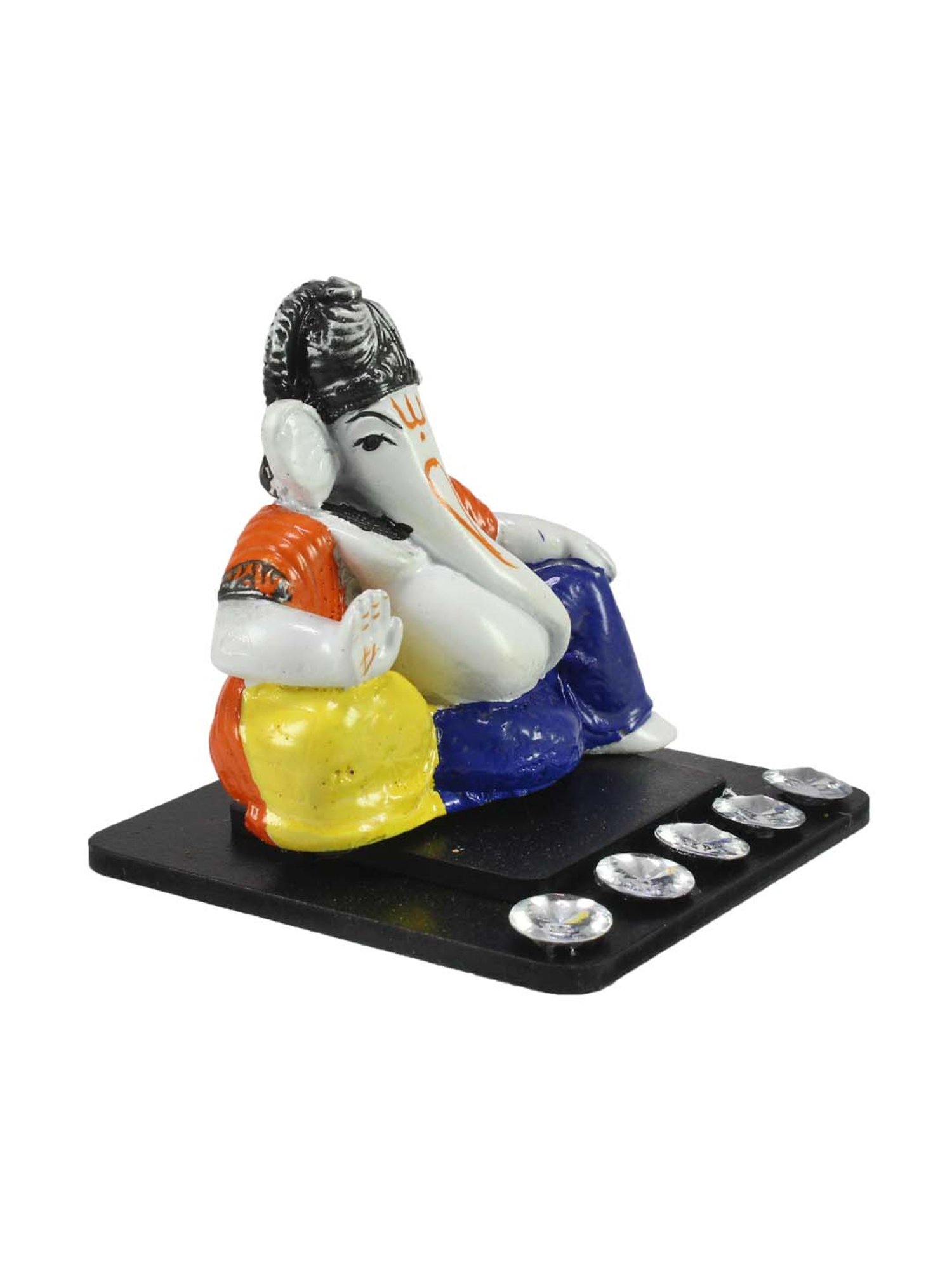 eCraftIndia Decorative Lord Ganesha Showpiece for Car Dashboard, Home Temple and Office Desks