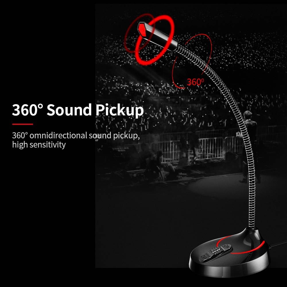 F12 USB Gooseneck Microphone Desktop Omnidirectional Capacitive Microphone Meeting Gaming Microphone for PC Laptop