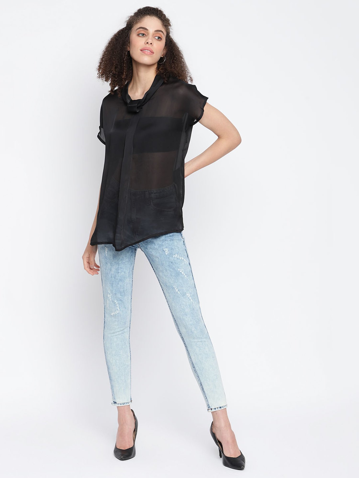 Tales & Stories Blue Distressed Jeans