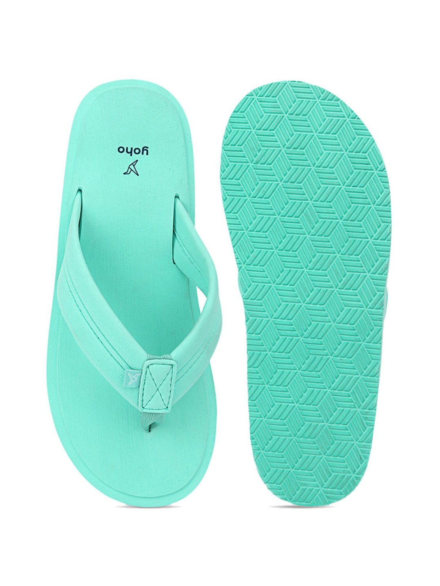Yoho Men's Eva Bubbles Sea Green Flip Flops