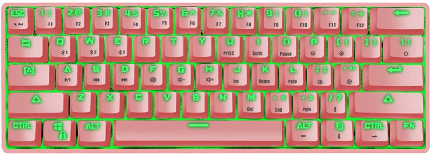 CUUWE K28 Wireless Bluetooth 61-Key Dual-Mode RGB Backlit Waterproof Mechanical Gaming Keyboard - Office Keyboard -Gaming Keyboard