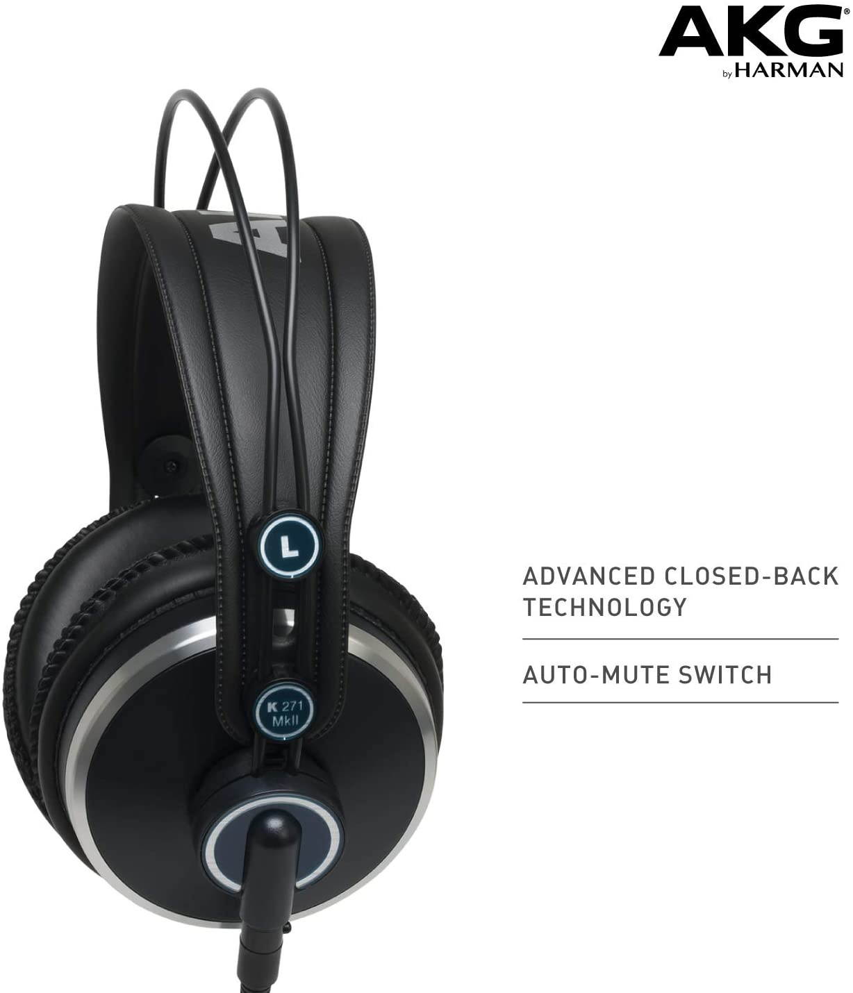 AKG K271 MKII Closed-back Studio and Live Headphones with Mute