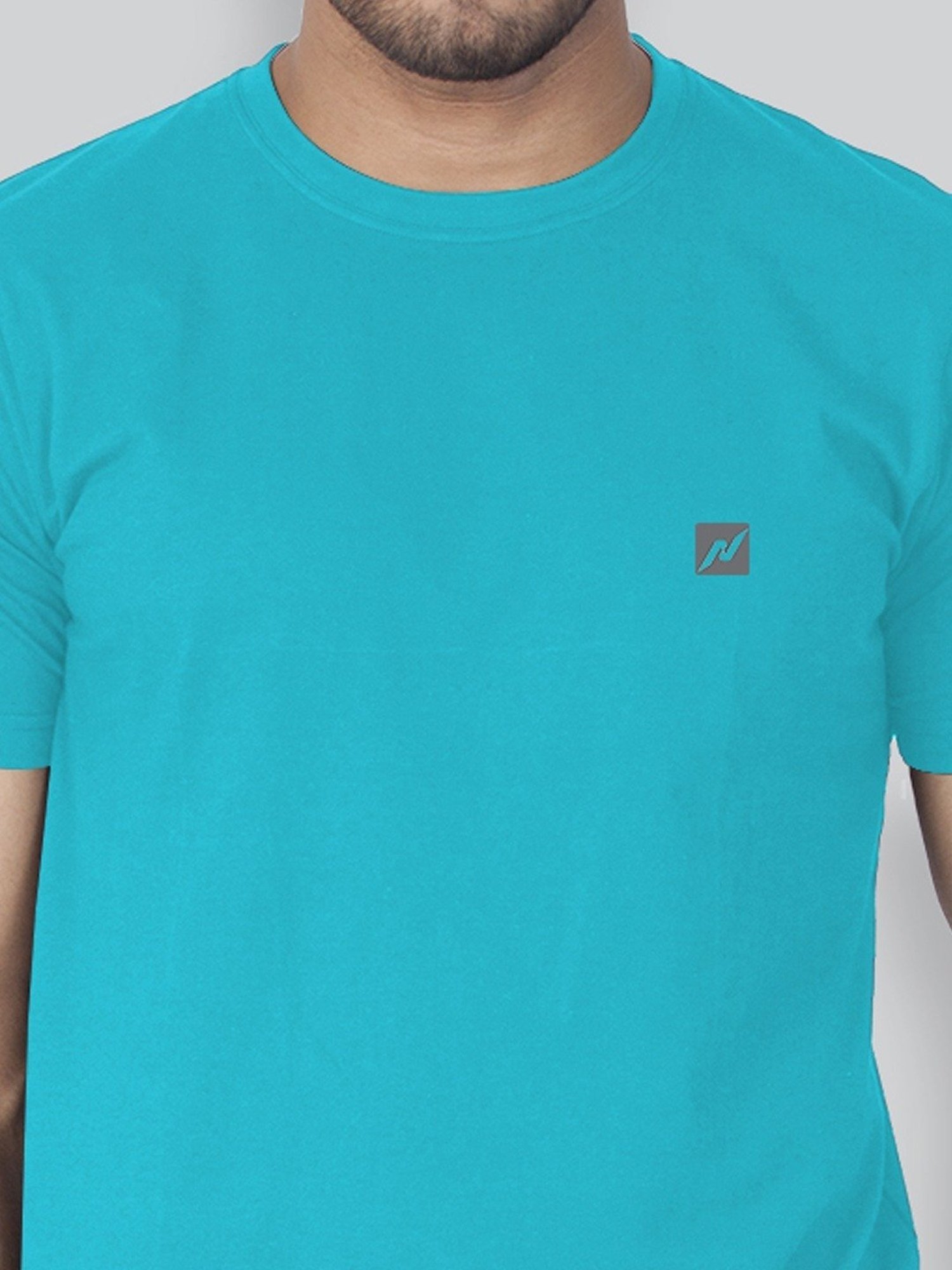 Lux Nitro Turquoise & Olive Regular Fit T-Shirt Pack of - 2