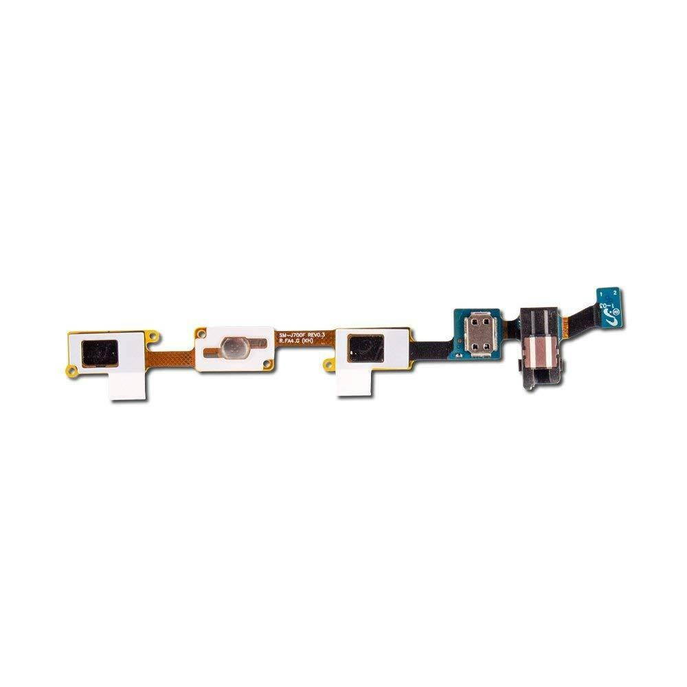 OEM Home Button Sensor Key + Audio Jack Flex Cable For   Galaxy J7 J700