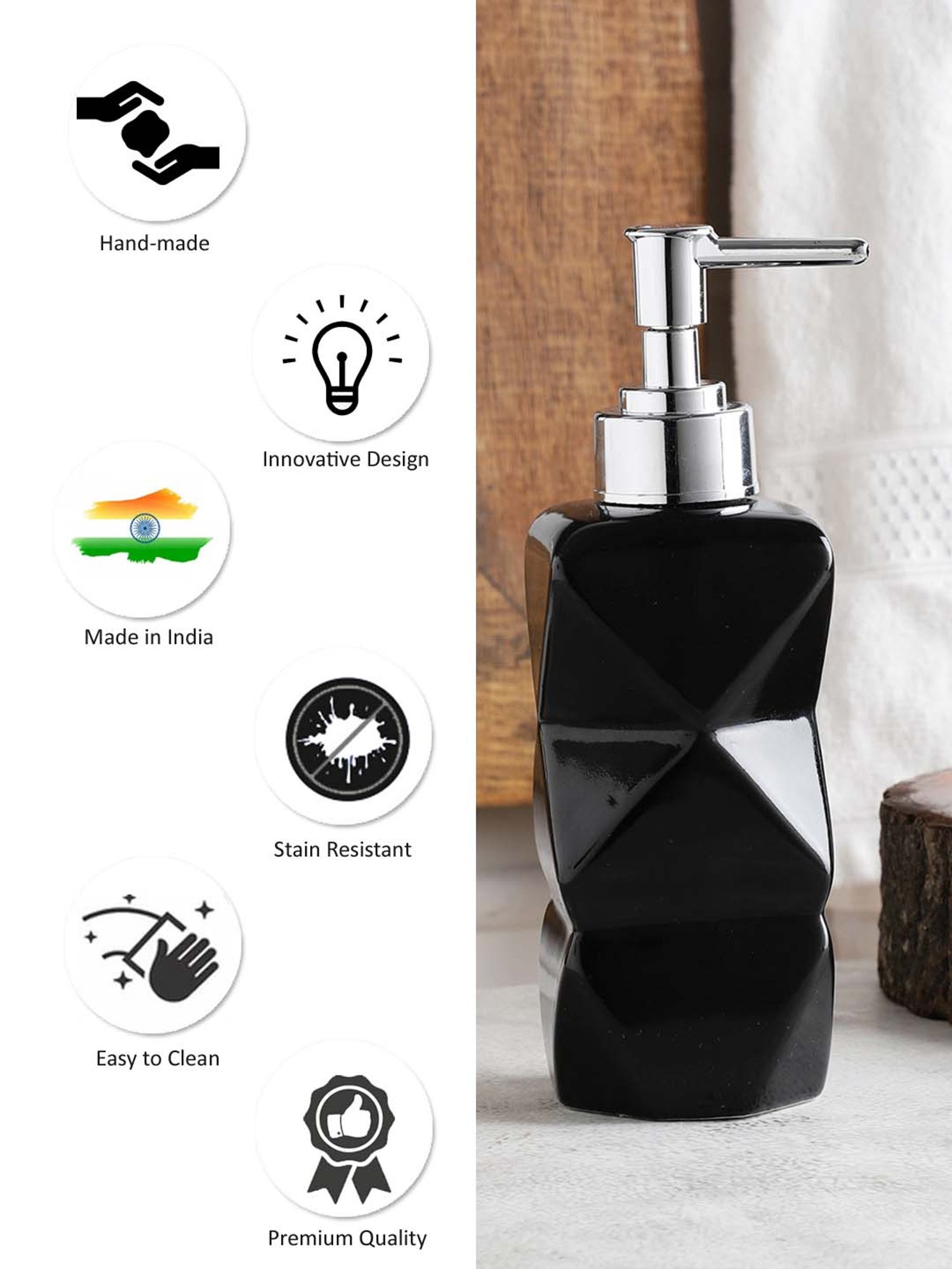 VarEesha Aztec Multicolor Ceramic Bath Accessories - Set of 2