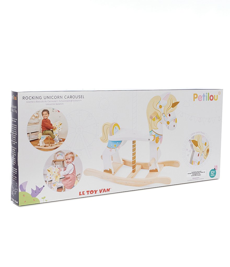 Le Toy Van Petilou Wooden Rocking Unicorn Carousel