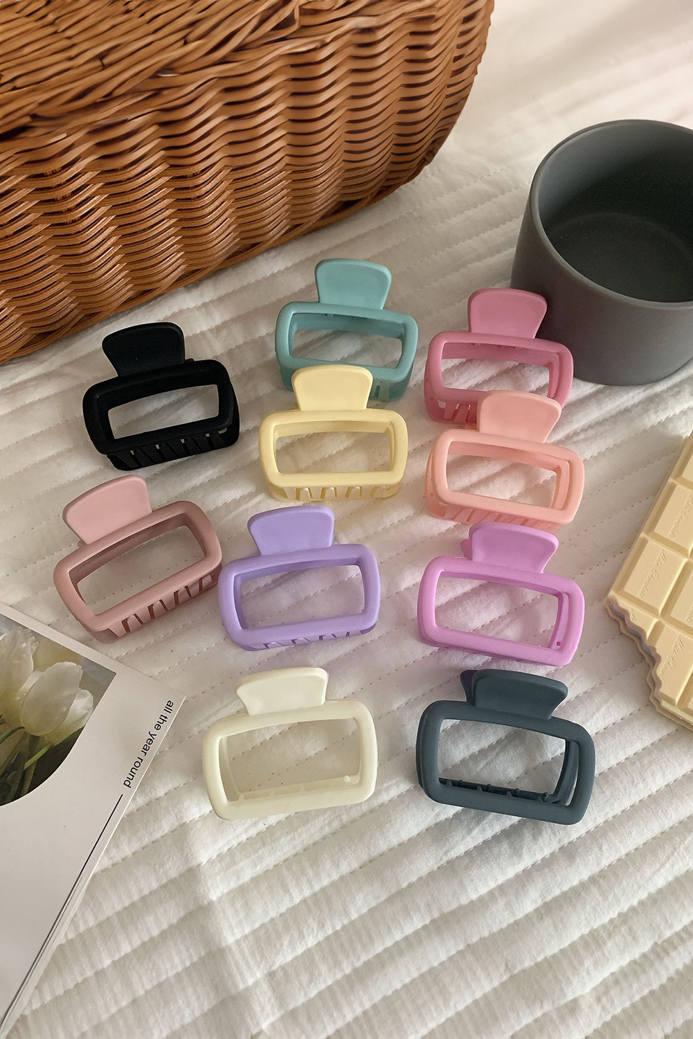 Rosy Flower Hair Claw Clip