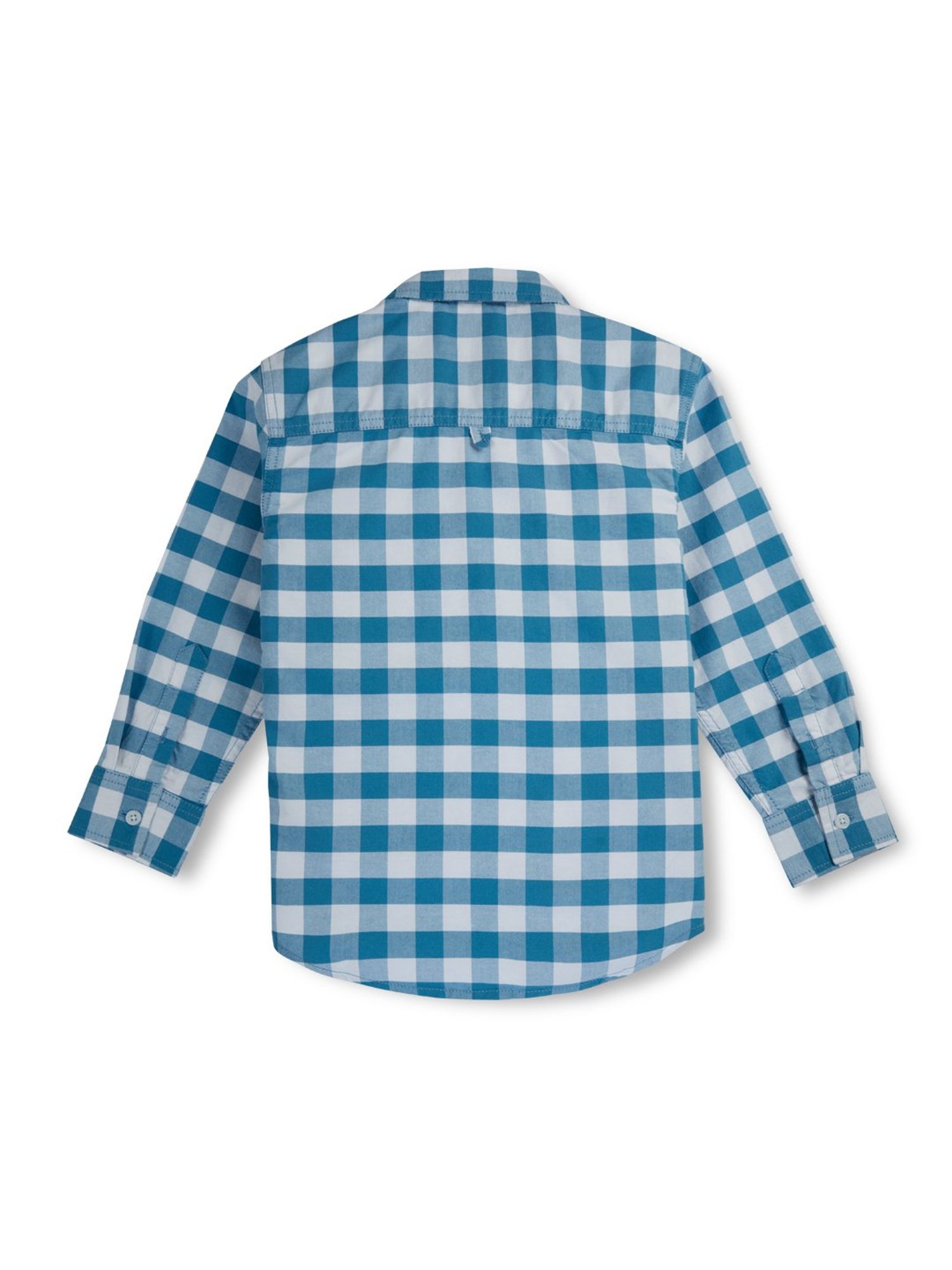 Palm Tree Boys Blue Checks Full Sleeves Shirt