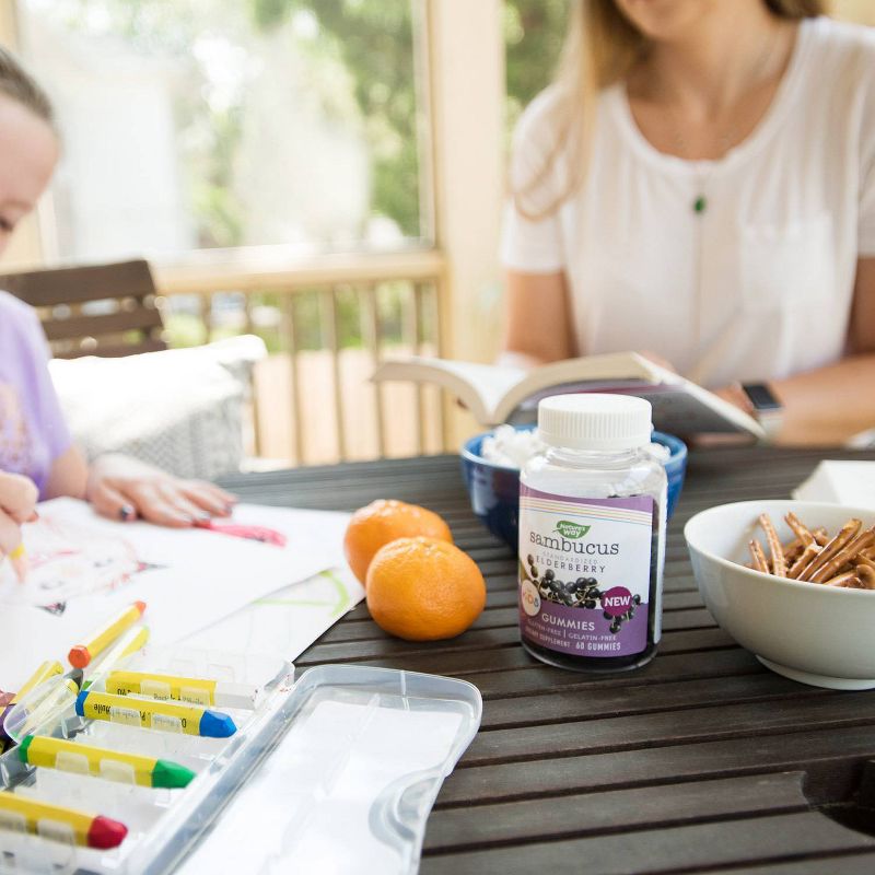 Nature's Way Sambucus Elderberry Gummies for Kids with Vitamin C and Zinc – 60ct