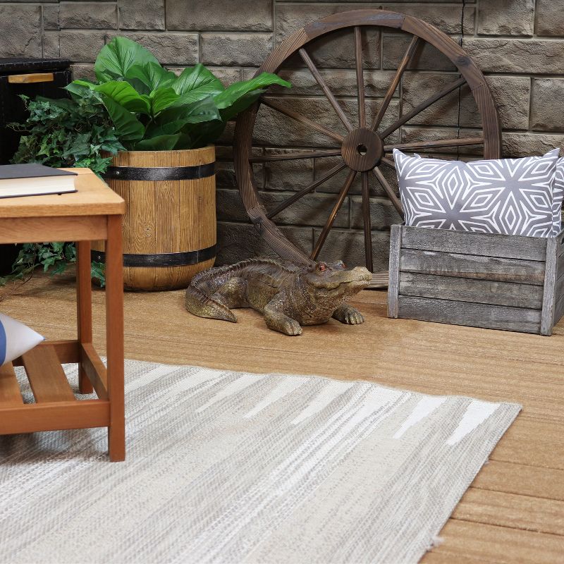 Sunnydaze 23.5" Addison the Adventurous Alligator Realistic Polystone Garden Statue Decor for Indoor or Outdoor Use