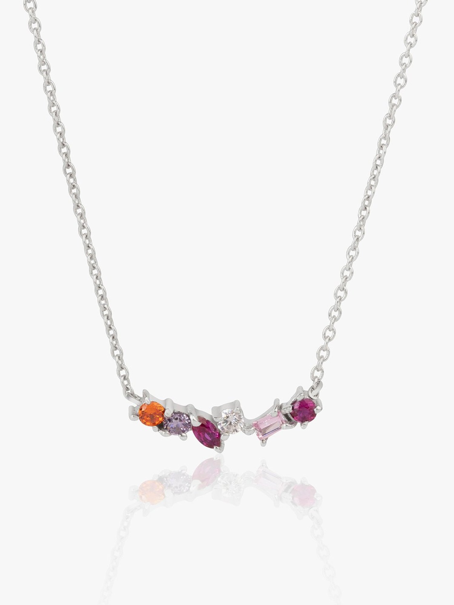 Ornate Jewels 92.5 Sterling Silver Red Ruby Necklace for Women