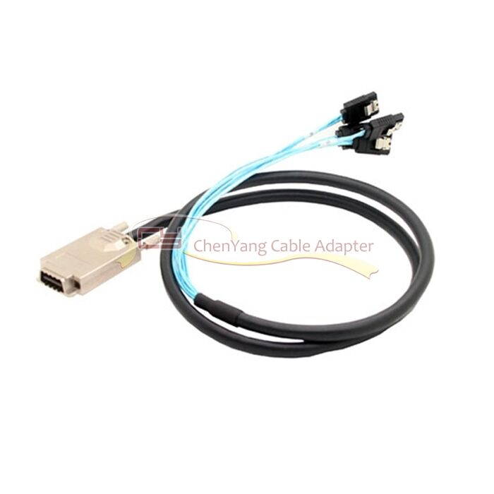 Weastlinks SFF-8470 infiniband SAS Host to 4 SATA Hard Disk Target Fanout Cable 1 m