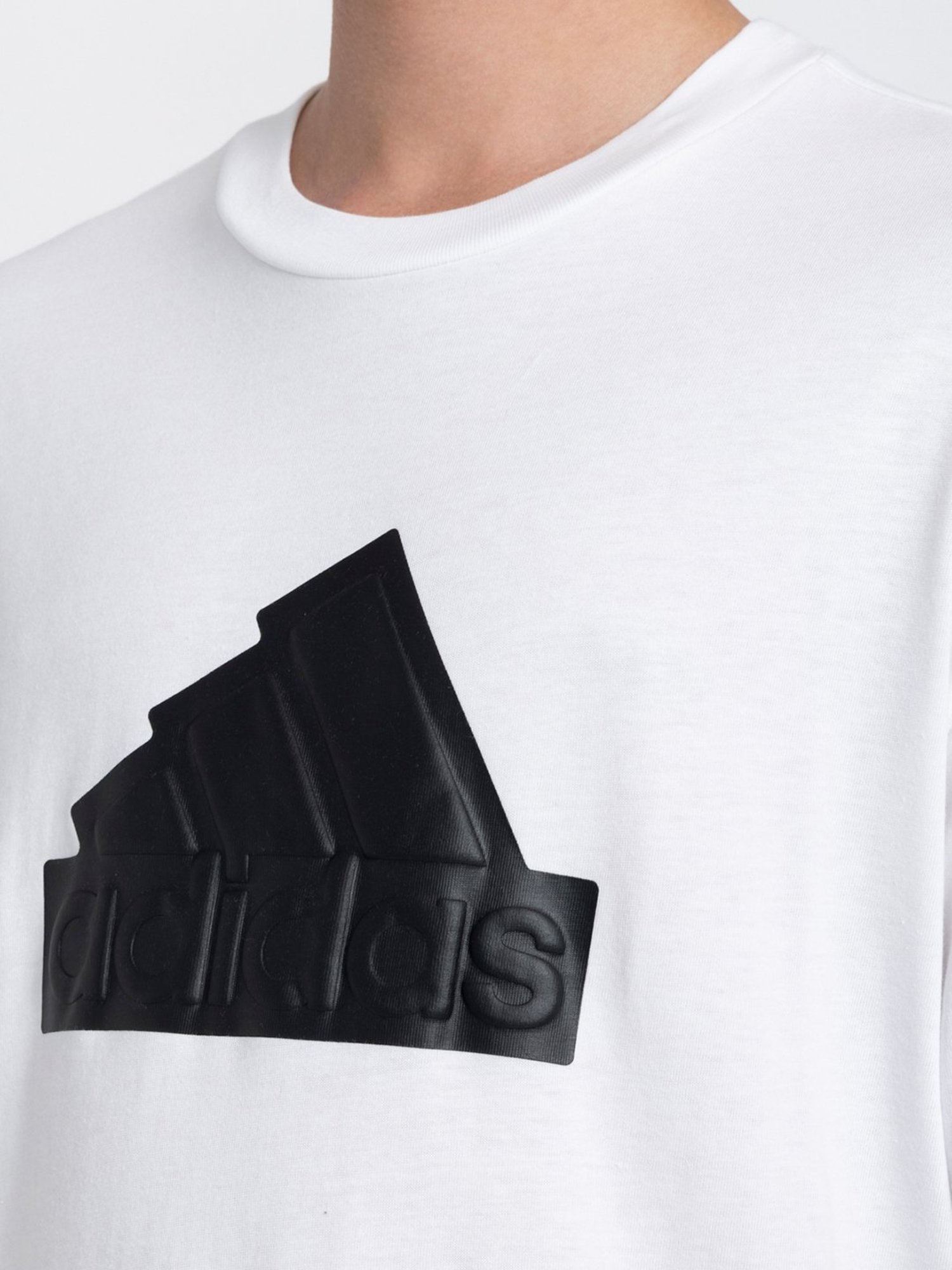 adidas White Loose Fit Future Icons Cotton Crew T-Shirt