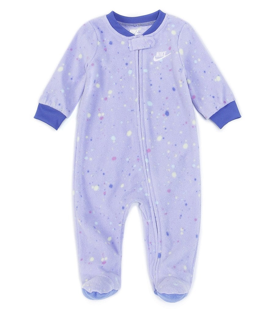 Nike Baby Girls Newborn-9 Months Long-Sleeve Confetti AOP Footed Coverall