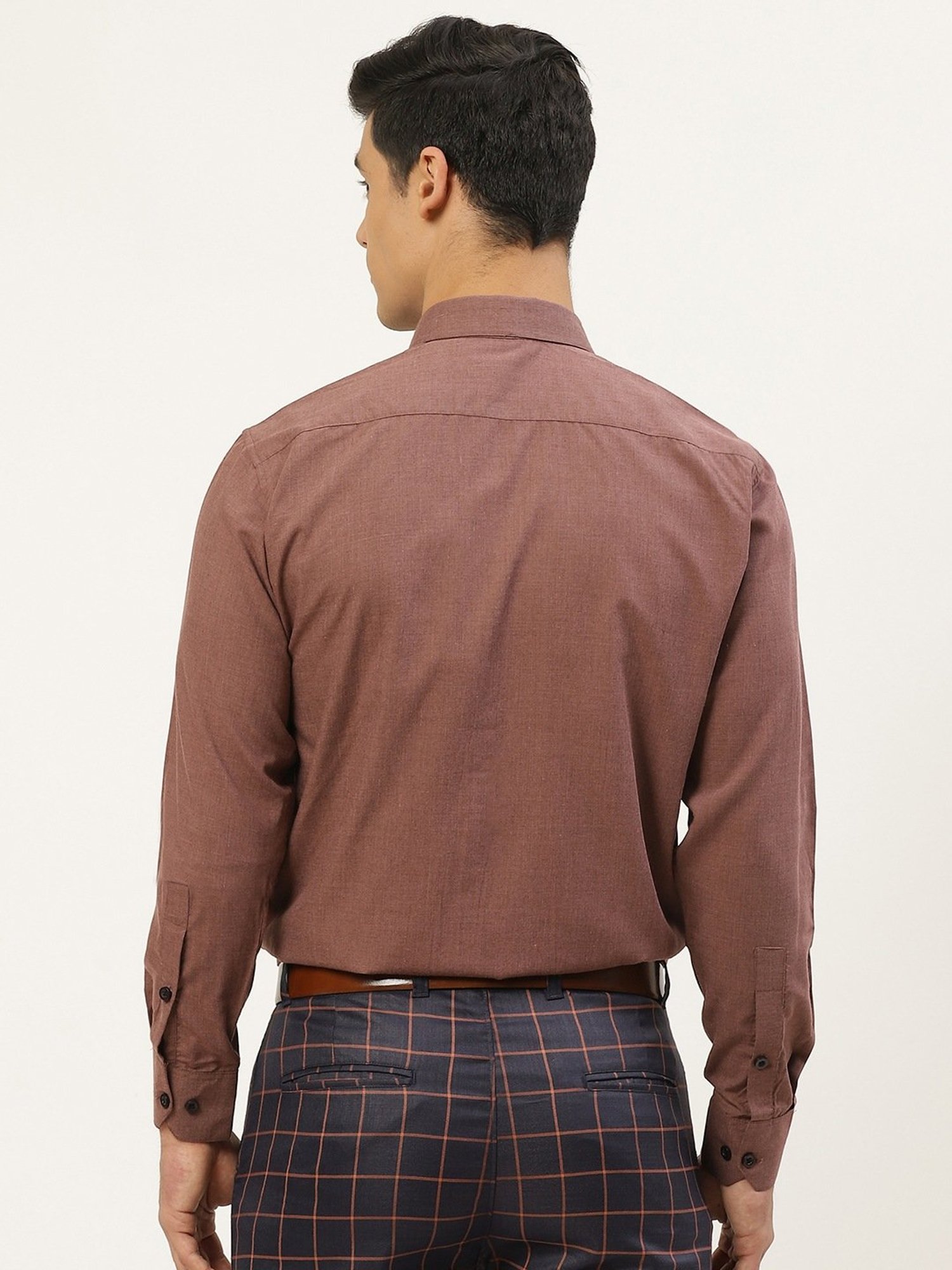 Sojanya Brown Cotton Regular Fit Shirt