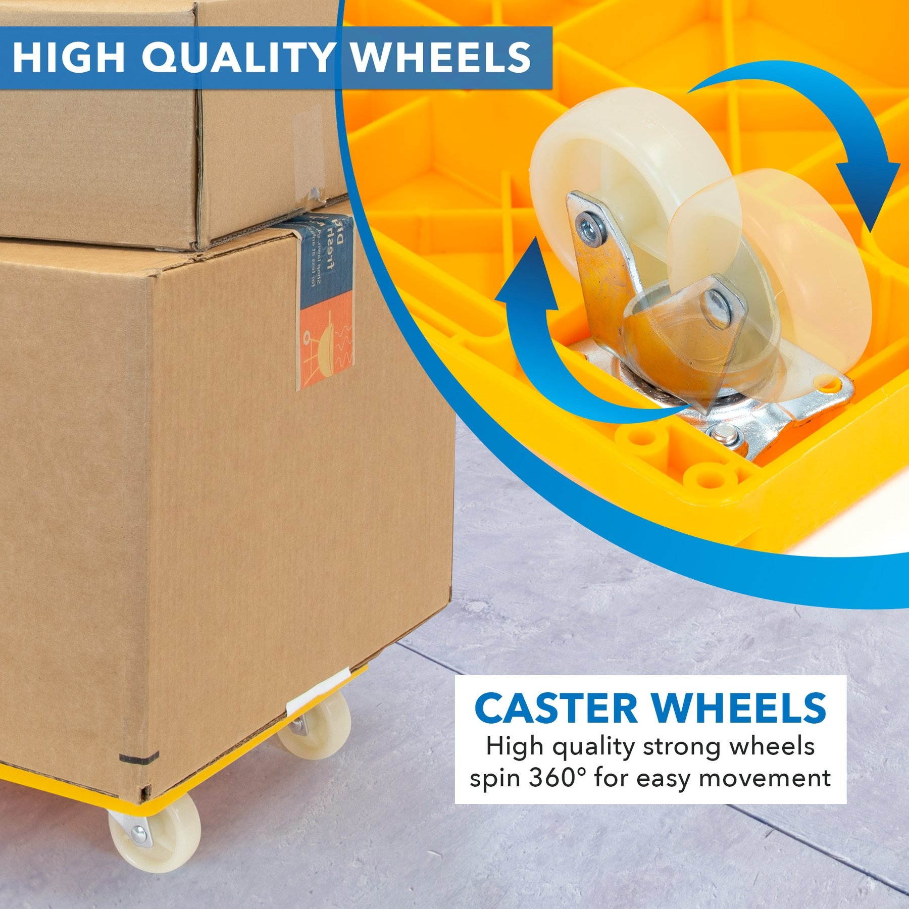 Mount-It! Small Platform Dolly | 220 LBS Capacity | Set of 2