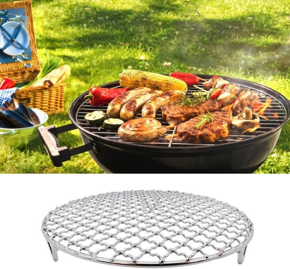 SOONHUA Multipurpose Stainless Steel Baking Wire 18Cm Mesh Grill BBQ Net for Outdoor Camping Barbecue Barbecue Steaming Rack Fryer