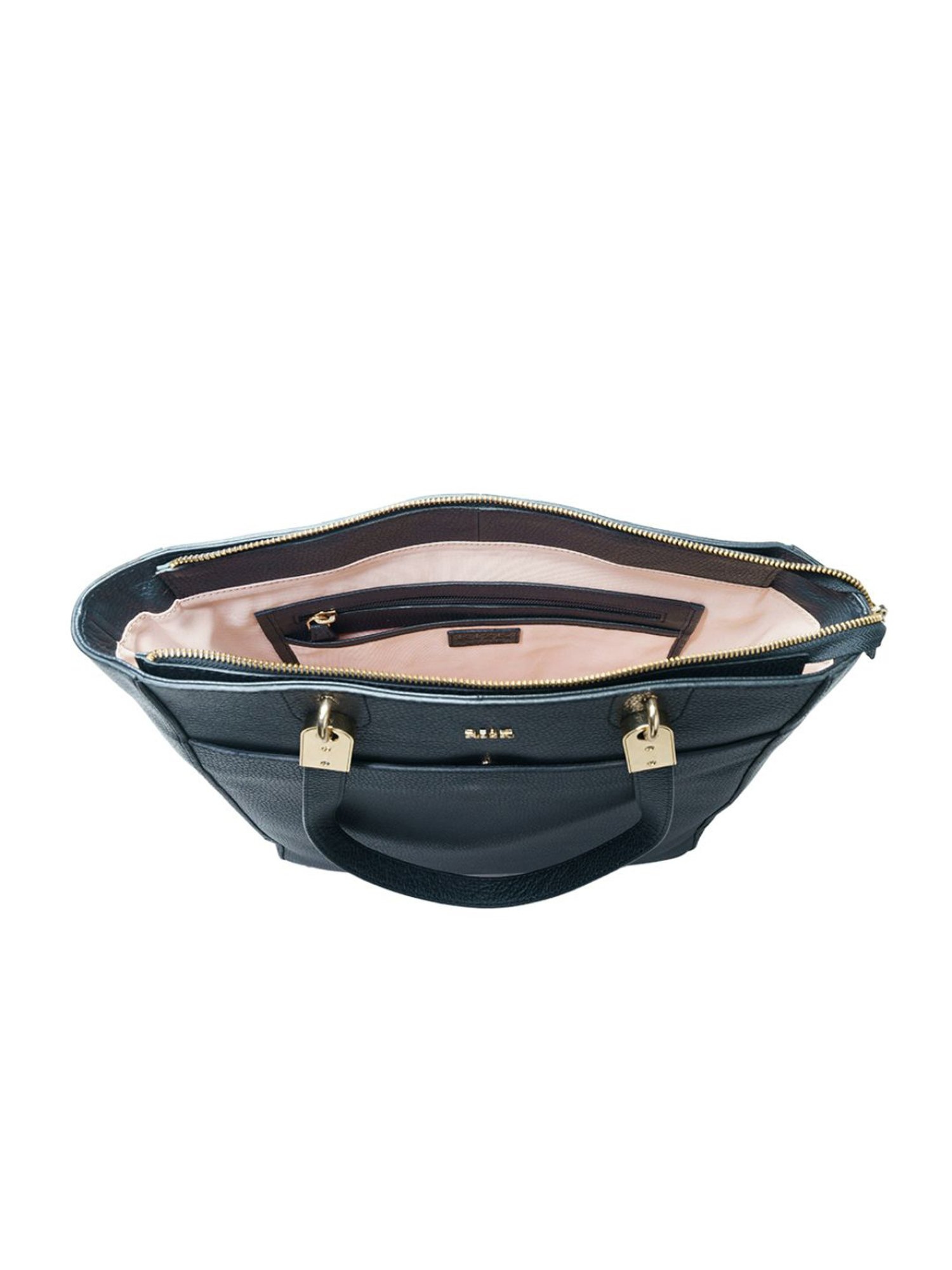 RI2K London Navy Leather Navy Tote Bag