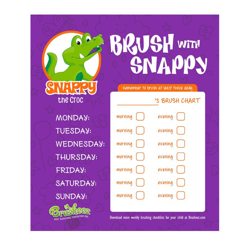 Brusheez Snappy the Croc Children's Electronic Kids Toothbrush Set