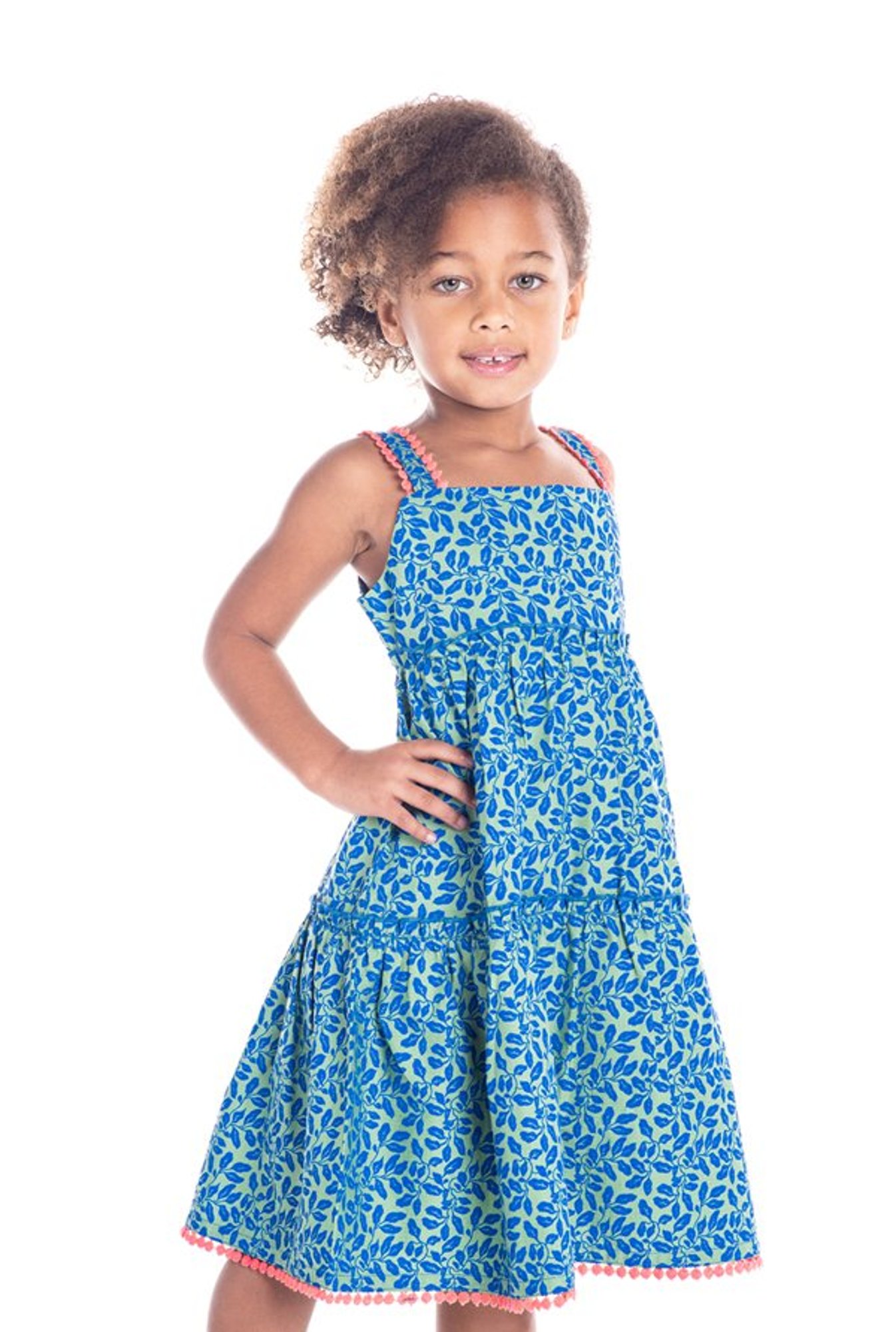 Cherry Crumble By Nitt Hyman Kids Blue Printed Dress