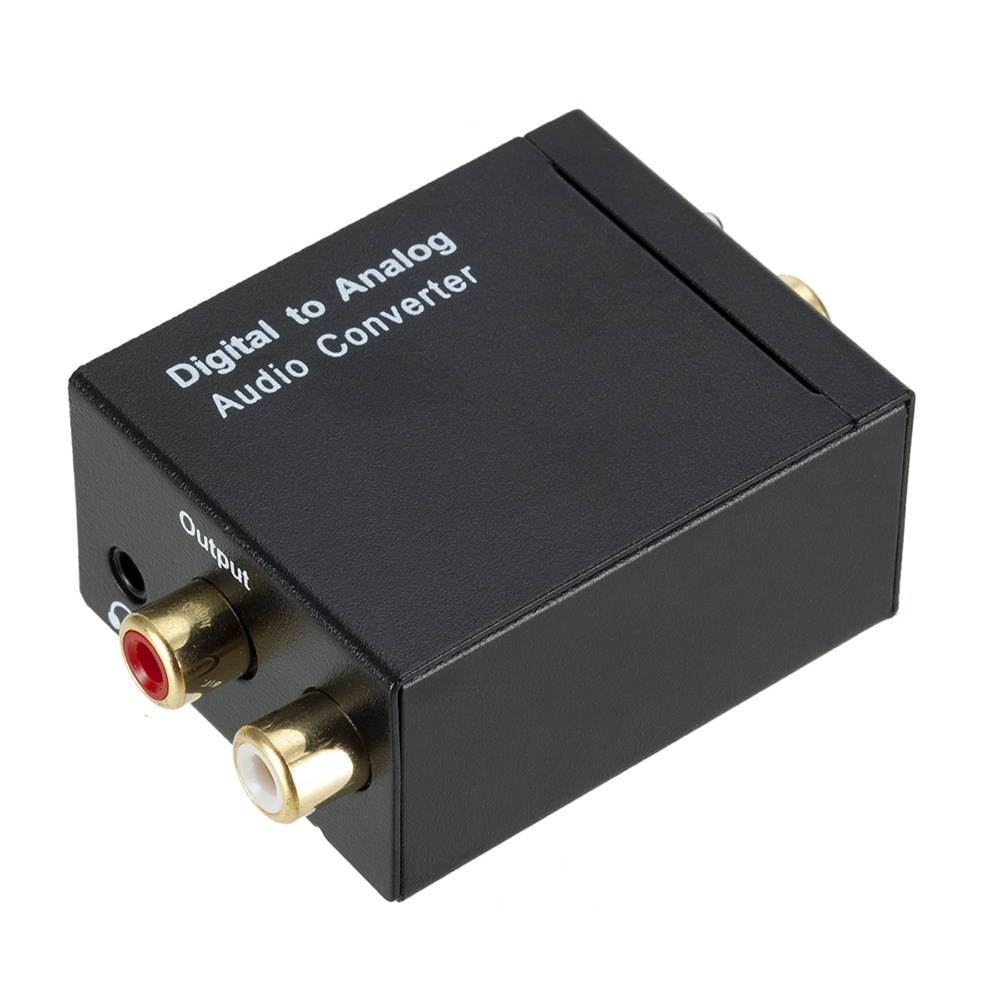 3.5mm Digital to Analog Audio Converter Optical Fiber Coaxial Signal to Analog Audio Adapter