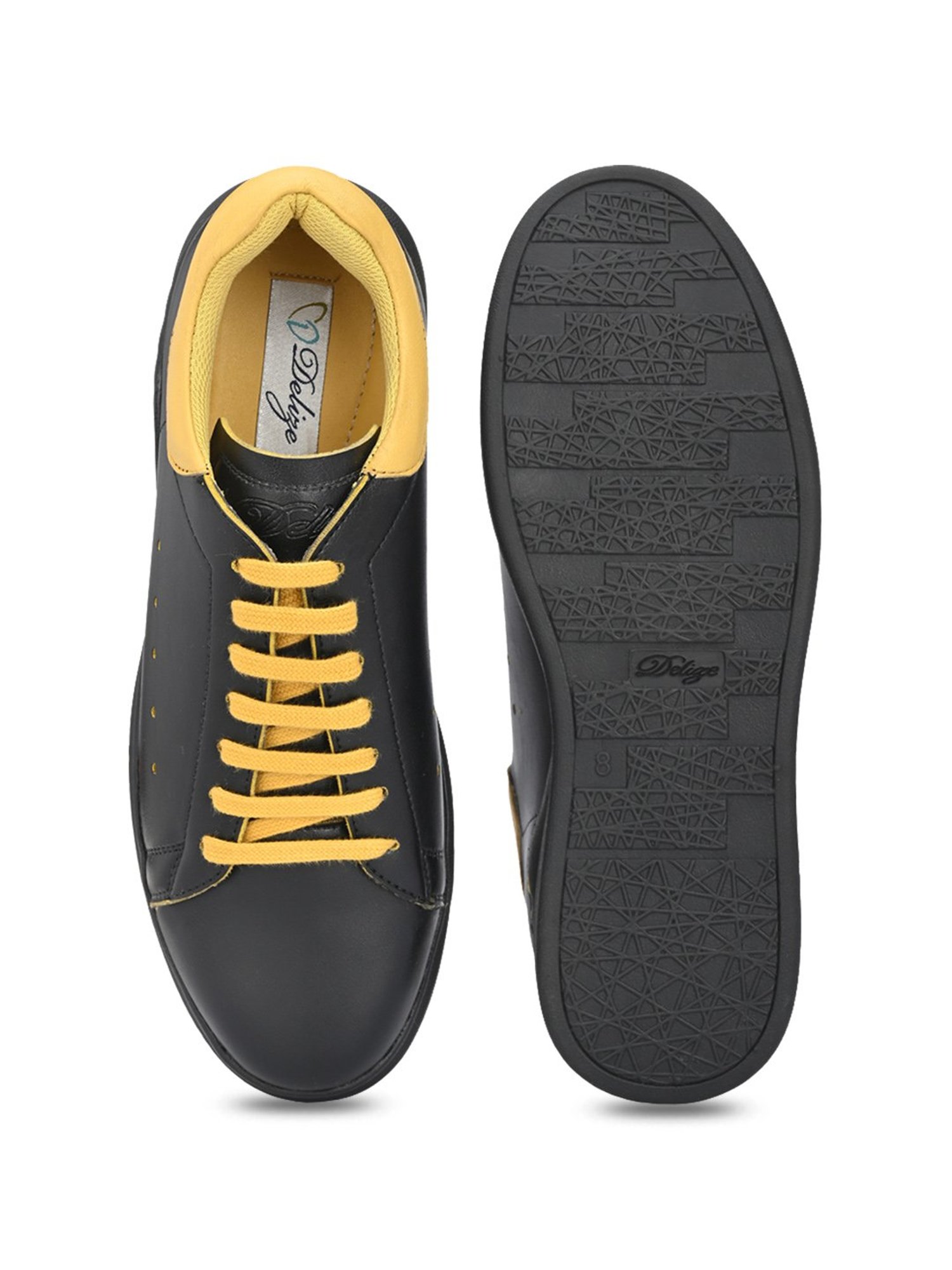 Delize Men's Black Casual Sneakers