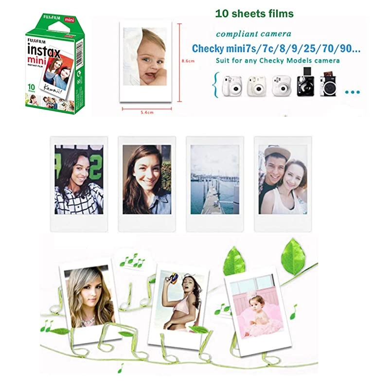 Instax Mini 9 Camera + Instax Mini Camera + Camera Instax Mini 9 Purple+ Instax Mini 9 Case + Instax Accessories Kit Bundle, Instant Camera Gift Sets - Light Purple