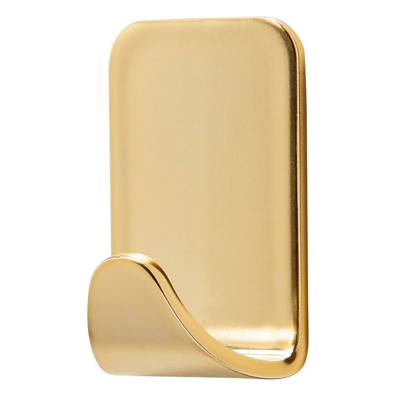 Command Small Sized Metallic Decorative Hooks Brass