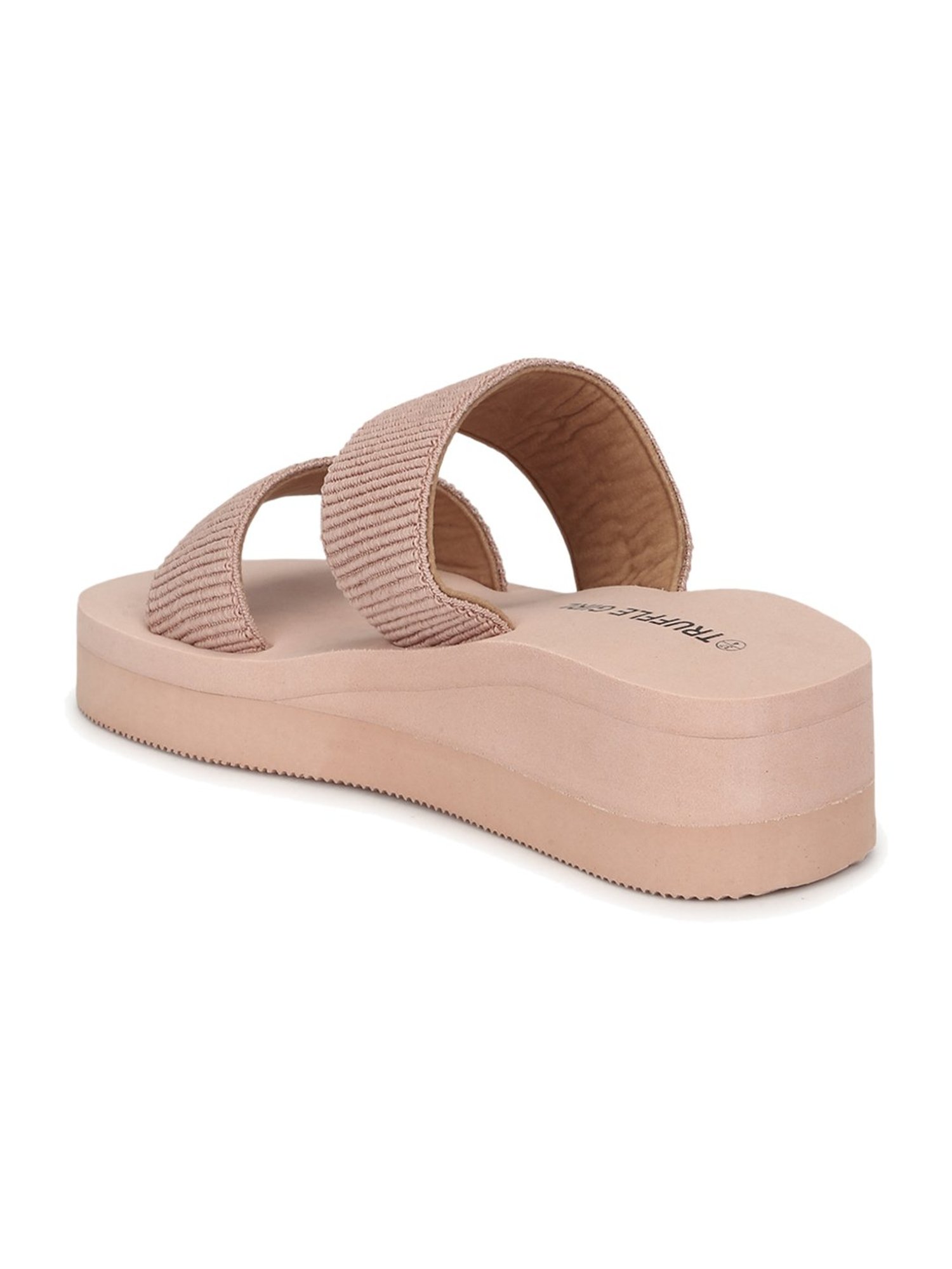 Truffle Girl by Truffle Collection Beige Sling Back Wedges