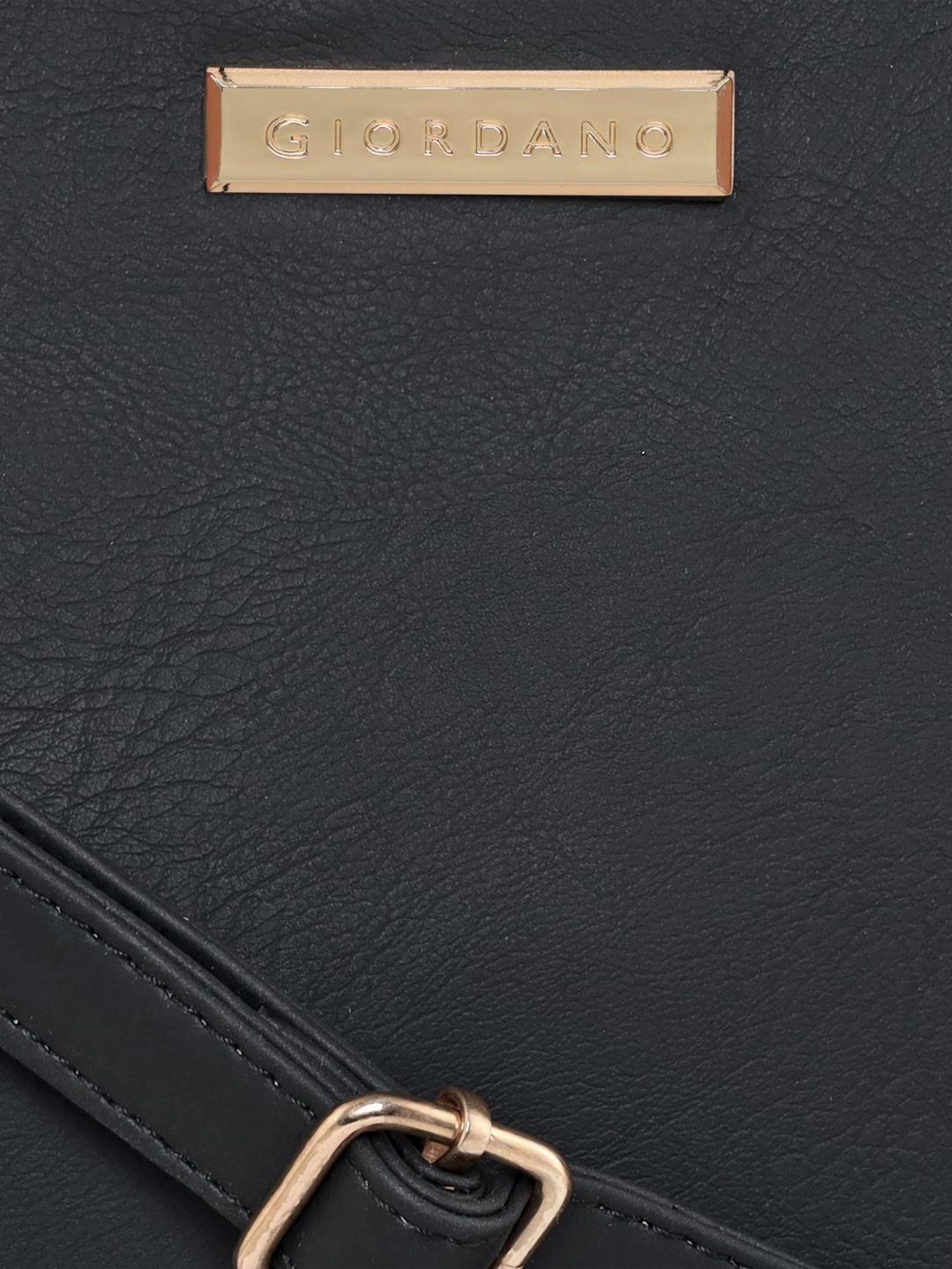 Giordano Black Color Block Medium Shoulder Handbag