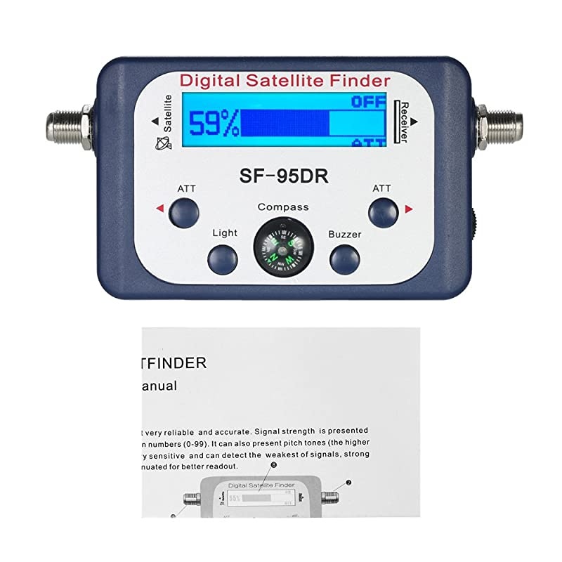 Satellite Signal Meter, Digital Satellite Finder Satellite Signal Meter Mini Digital Satellite Signal Finder Meter with LCD Display Digital Satfinder with Compass