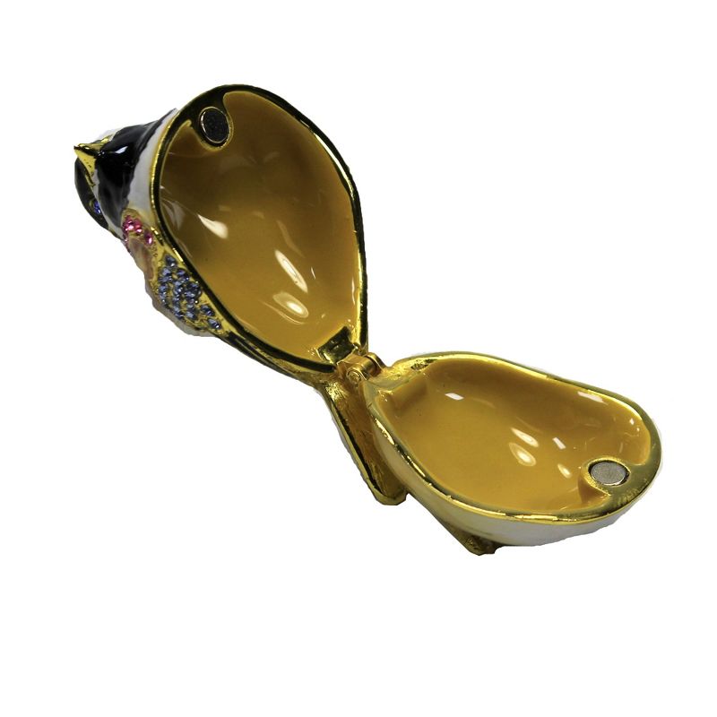 Hinged Trinket Box 1.5" Chickadee Bird Flight Crystals  -  Decorative Figurines