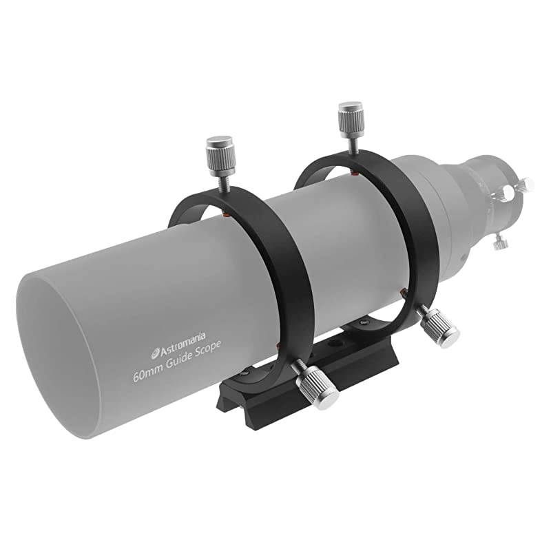 Adjustable Guiding Scope Ring Set with Plate 80 mm Inside Diameter Pair for Telescope Tube Diameter or Finders 53 to 79mm